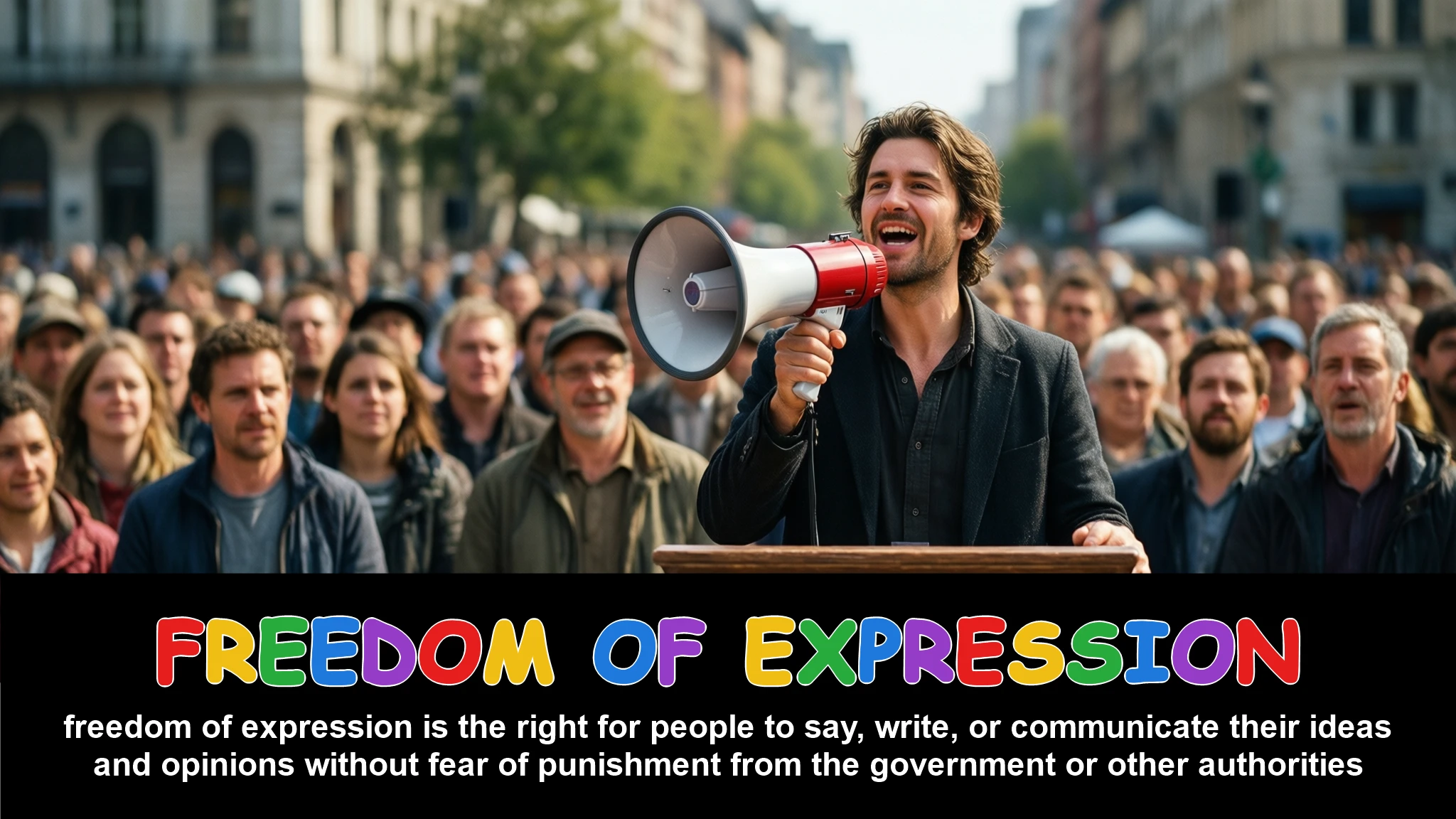 English Illustration for freedom of expression